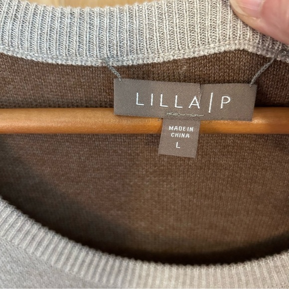 Lilla P Midi Wheat Knit Sweater Dress. Size Large. - Picture 3 of 13